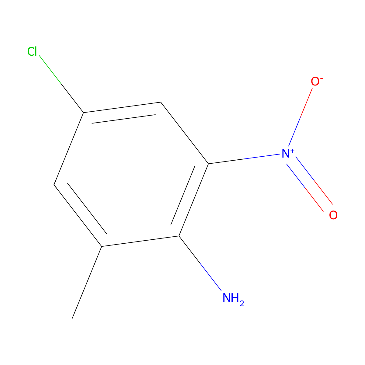 4-Chloro-2-methyl-6-nitroaniline molecular structure, CAS 62790-50-5