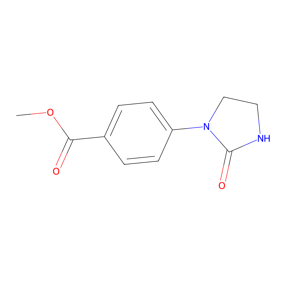 Methyl 4-(2-oxoimidazolidin-1-yl)benzoate molecular structure, CAS 627901-54-6