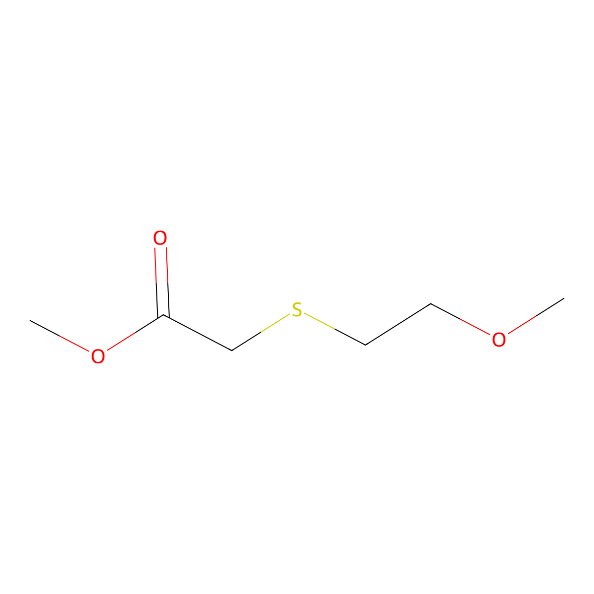 Methyl 2-[(2-methoxyethyl)sulfanyl]acetate molecular structure, CAS 627902-35-6