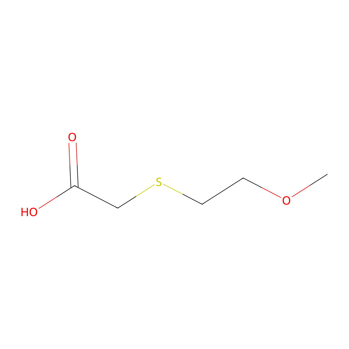 2-[(2-Methoxyethyl)sulfanyl]acetic acid molecular structure, CAS 627902-36-7