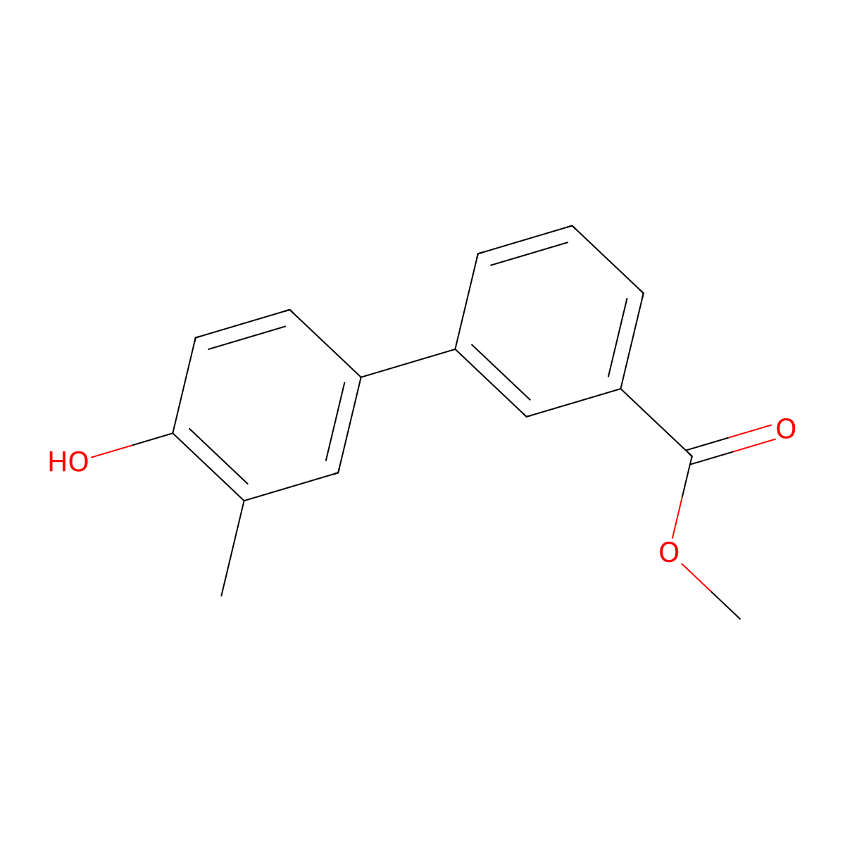 4-(3-Methoxycarbonylphenyl)-2-methylphenol molecular structure, CAS 627906-50-7