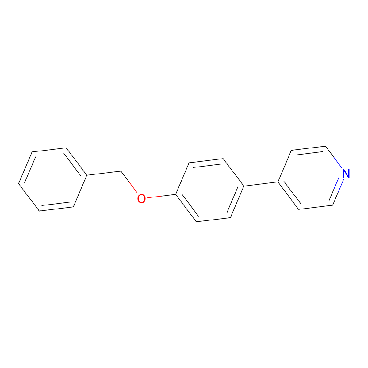 4-(4-(Benzyloxy)phenyl)pyridine molecular structure, CAS 627906-66-5