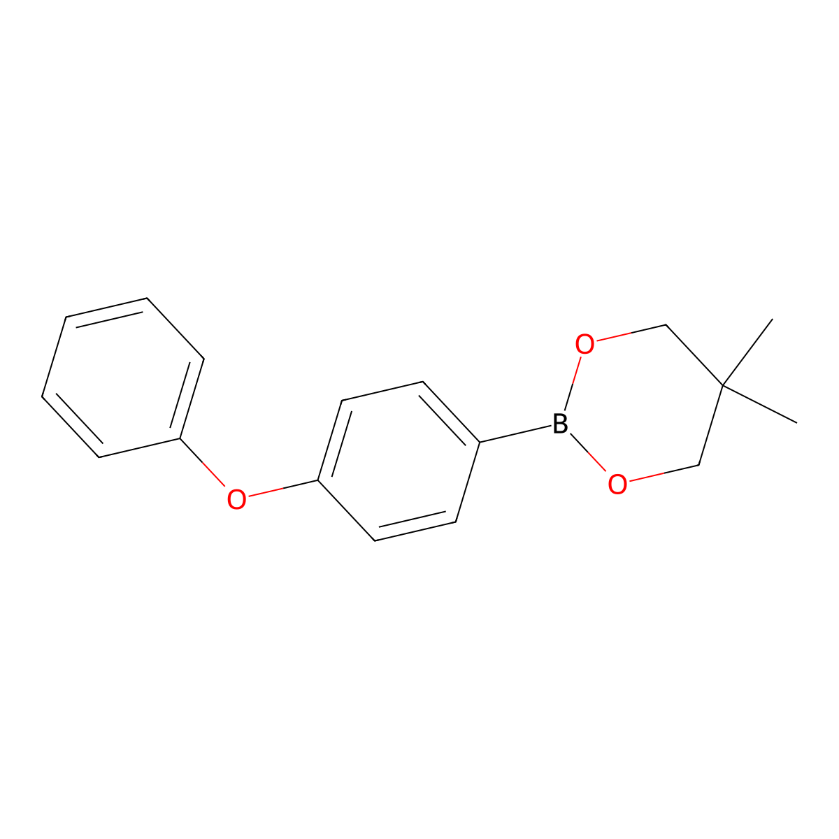 5,5-Dimethyl-2-(4-phenoxyphenyl)-1,3,2-dioxaborinane molecular structure, CAS 627906-95-0