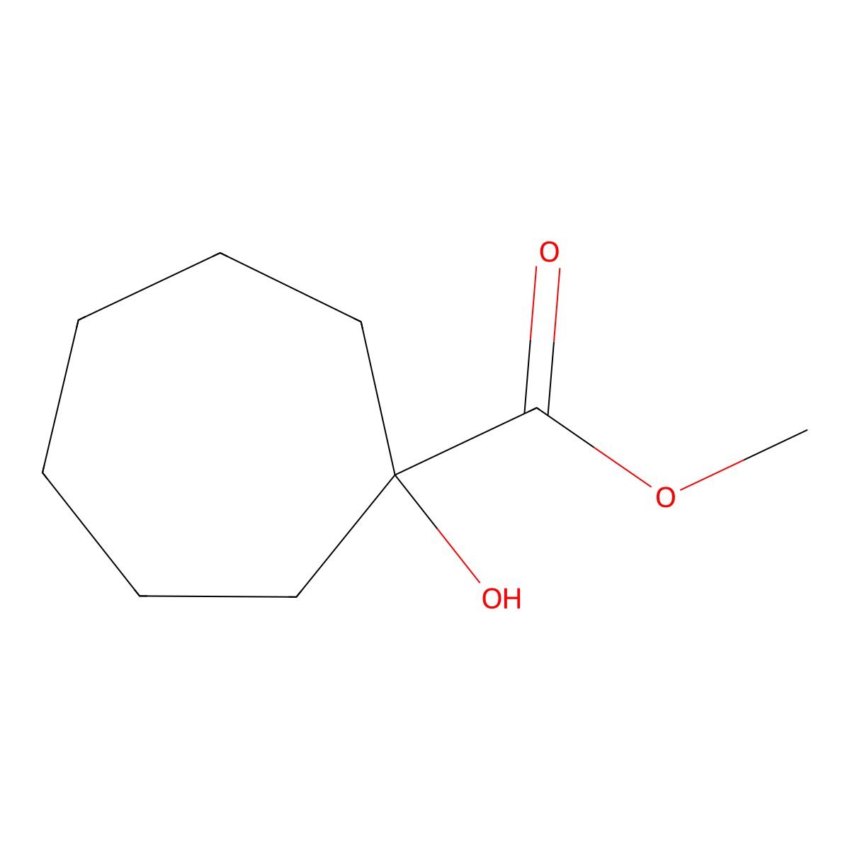 Methyl 1-hydroxycycloheptane-1-carboxylate molecular structure, CAS 62791-48-4