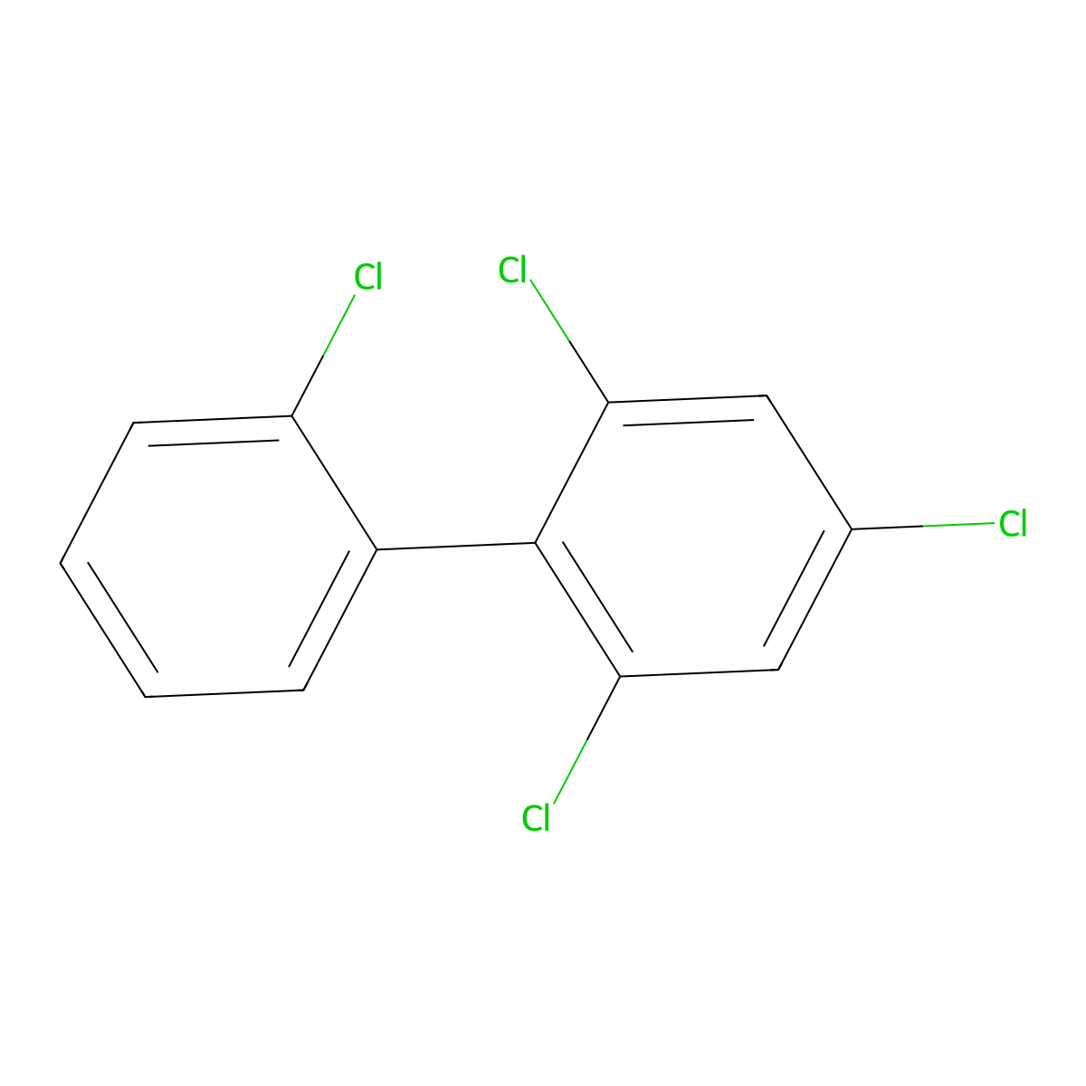 2,2',4,6-Tetrachlorobiphenyl molecular structure, CAS 62796-65-0