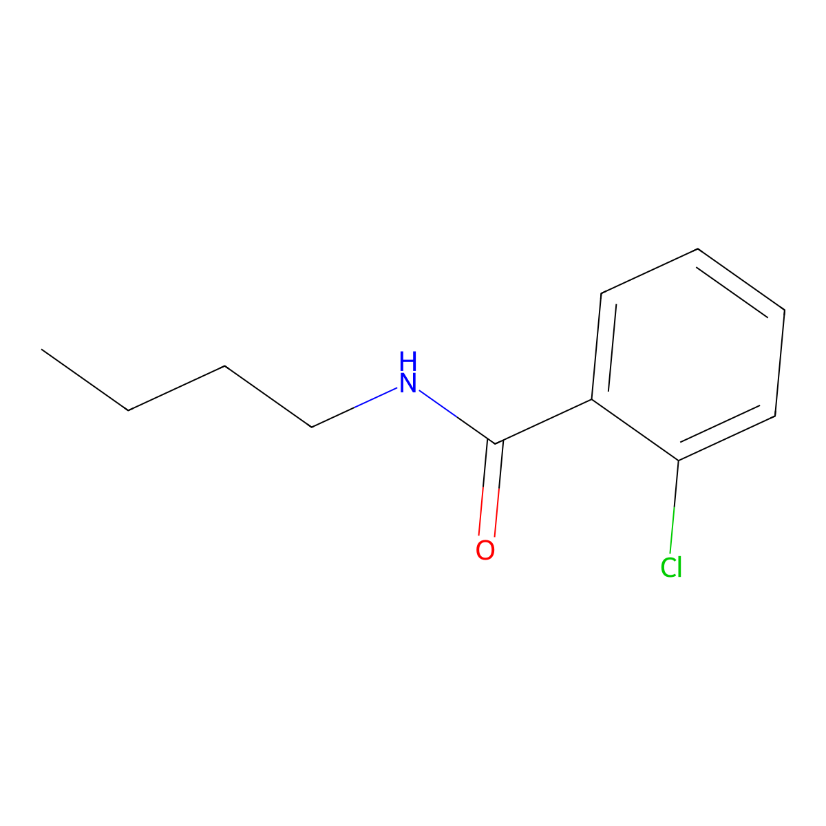 N-butyl-2-chlorobenzamide molecular structure, CAS 62797-97-1