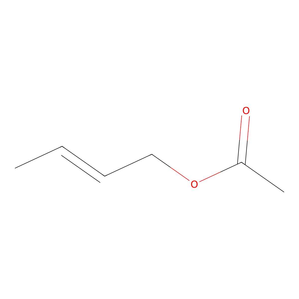 2-Buten-1-ol, 1-acetate, (2E)- molecular structure, CAS 628-08-0
