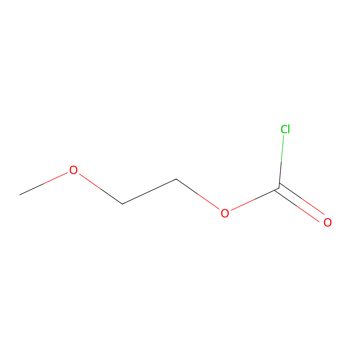 2-Methoxyethyl chloroformate molecular structure, CAS 628-12-6