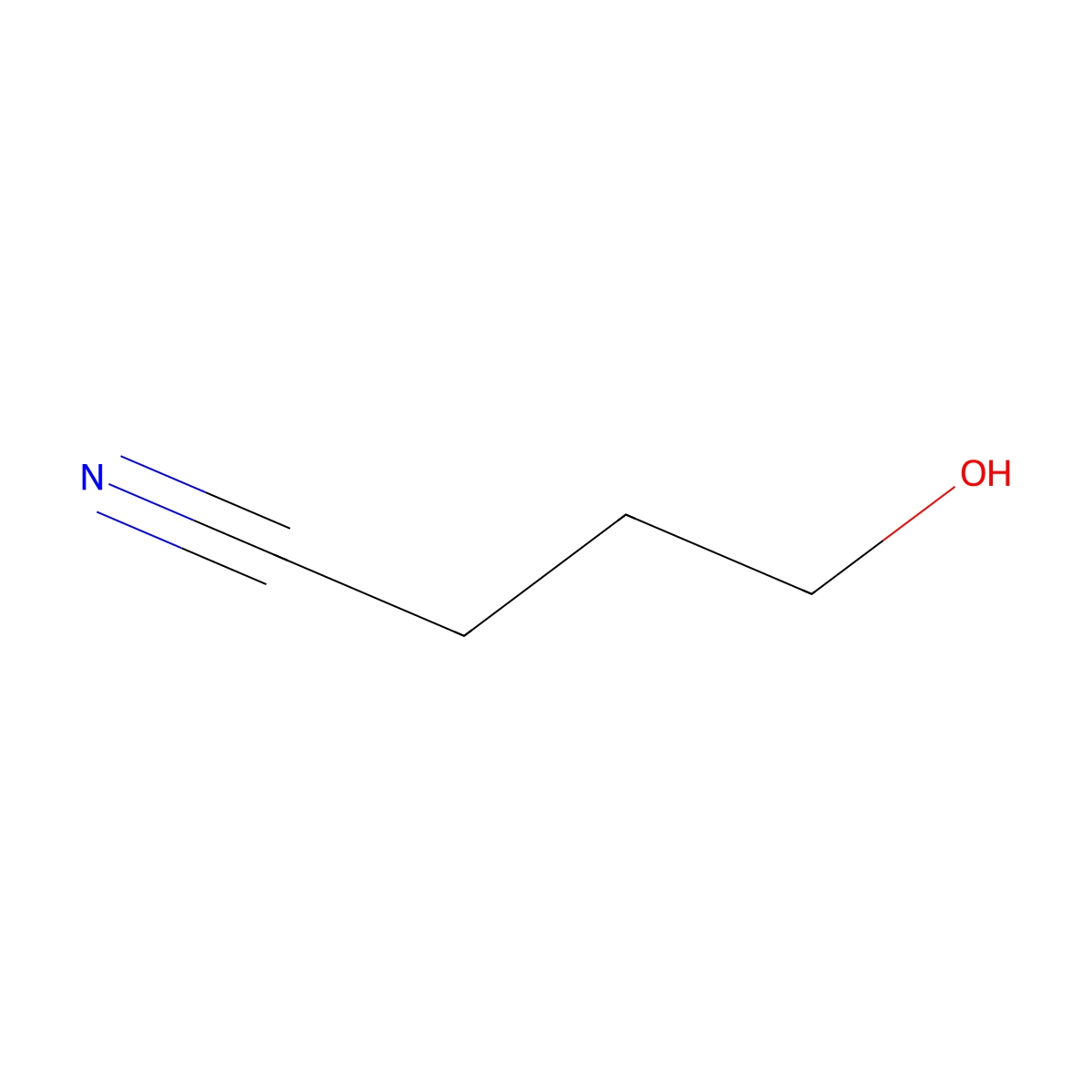 4-Hydroxybutanenitrile molecular structure, CAS 628-22-8