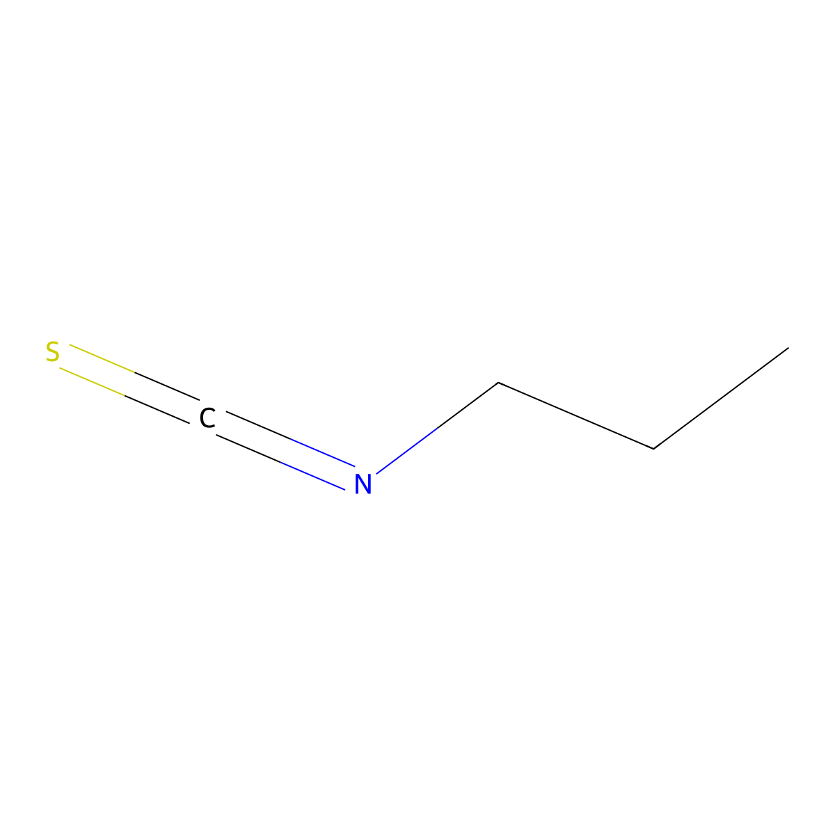 Propyl Isothiocyanate molecular structure, CAS 628-30-8