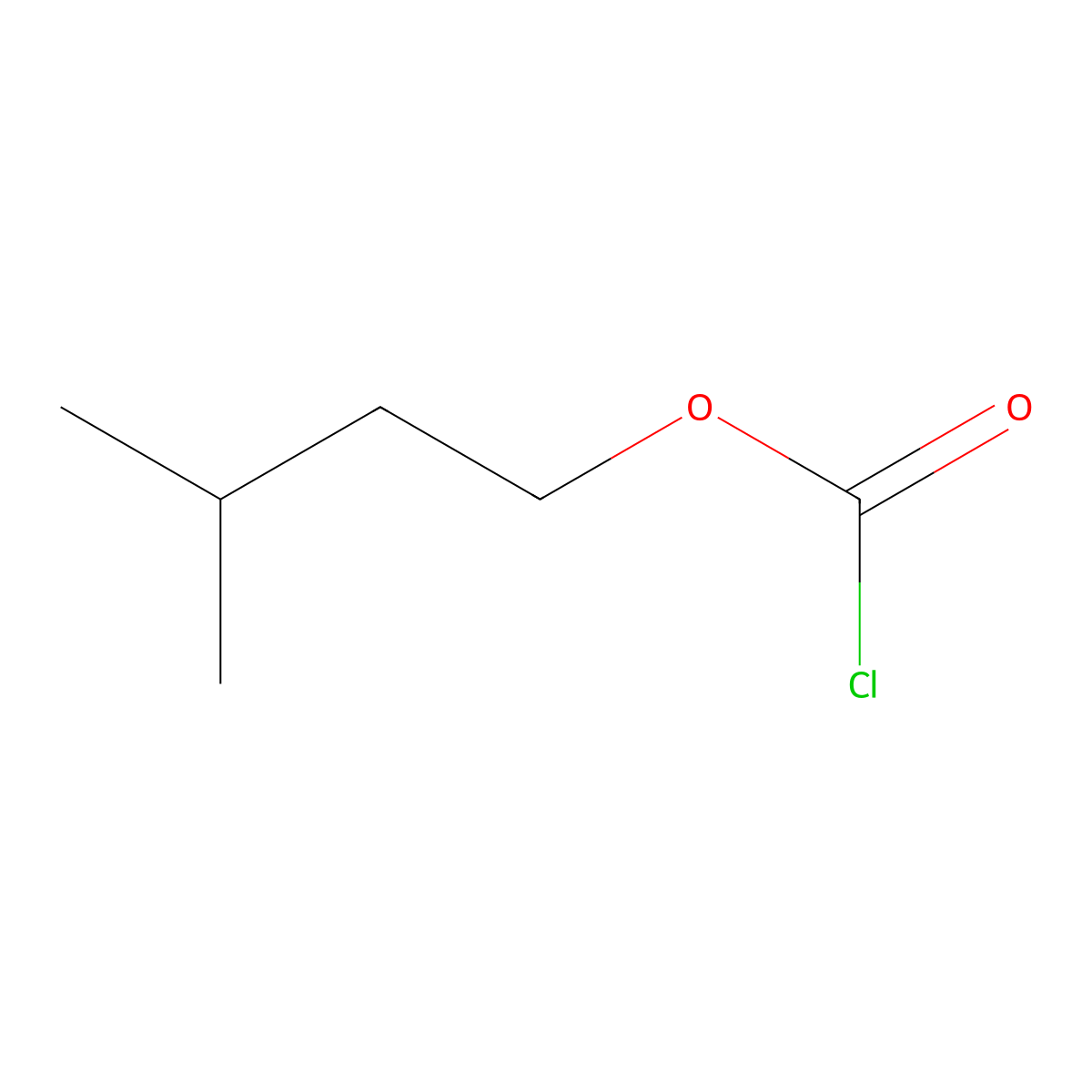 Carbonochloridic acid, 3-methylbutyl ester molecular structure, CAS 628-50-2