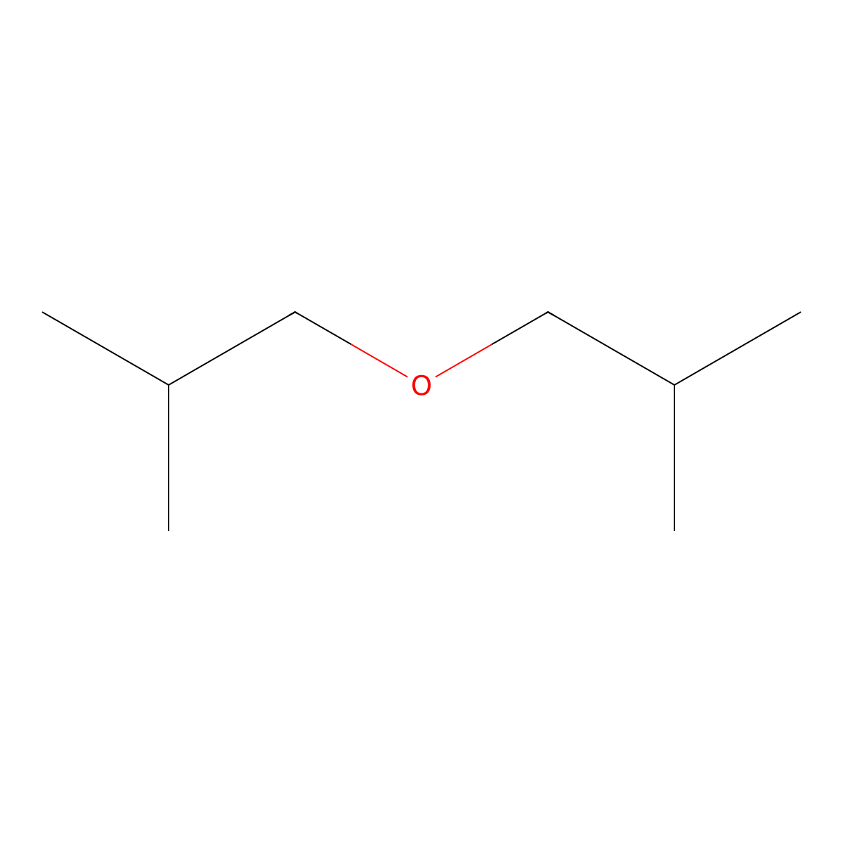 Isobutyl ether molecular structure, CAS 628-55-7