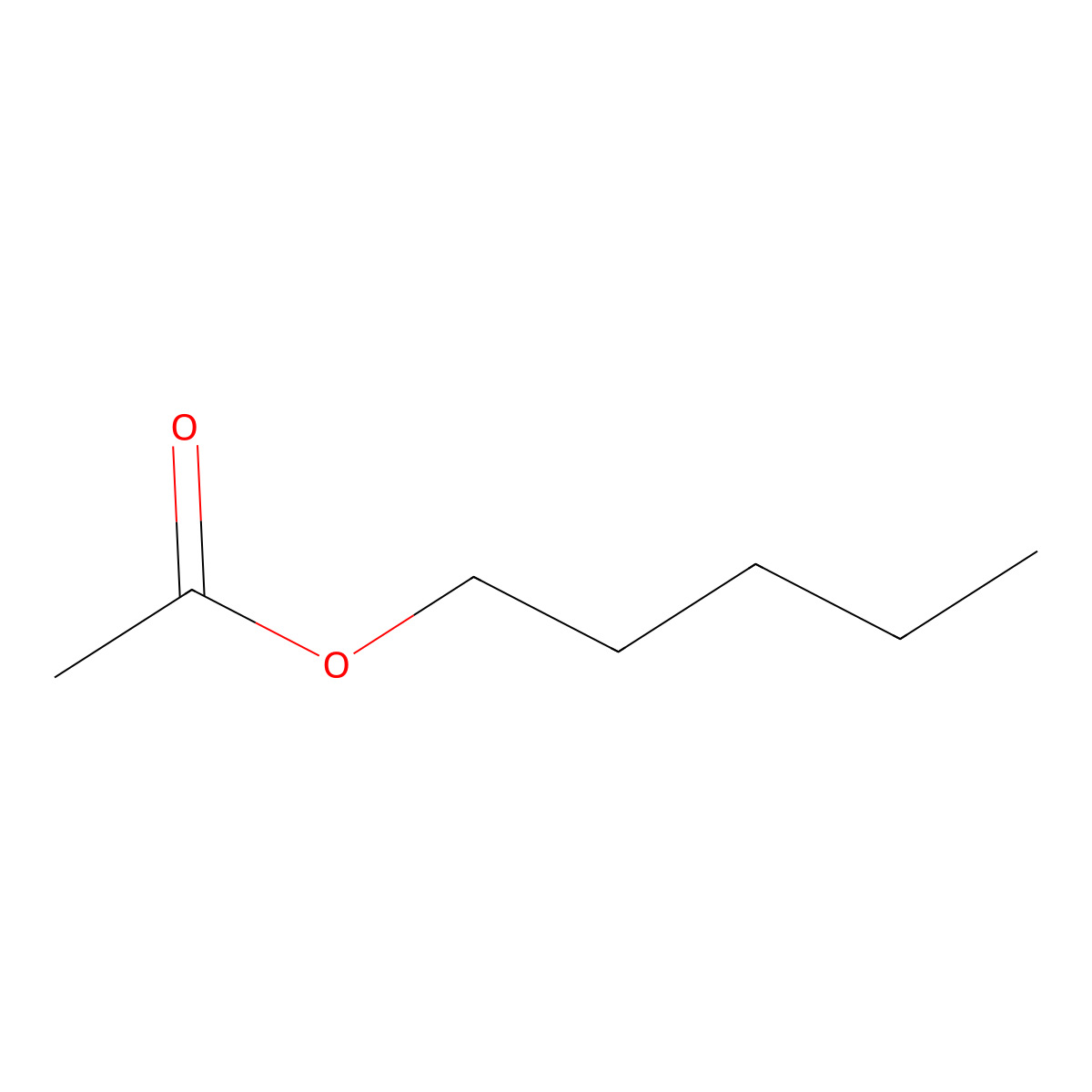 Amyl Acetate molecular structure, CAS 628-63-7