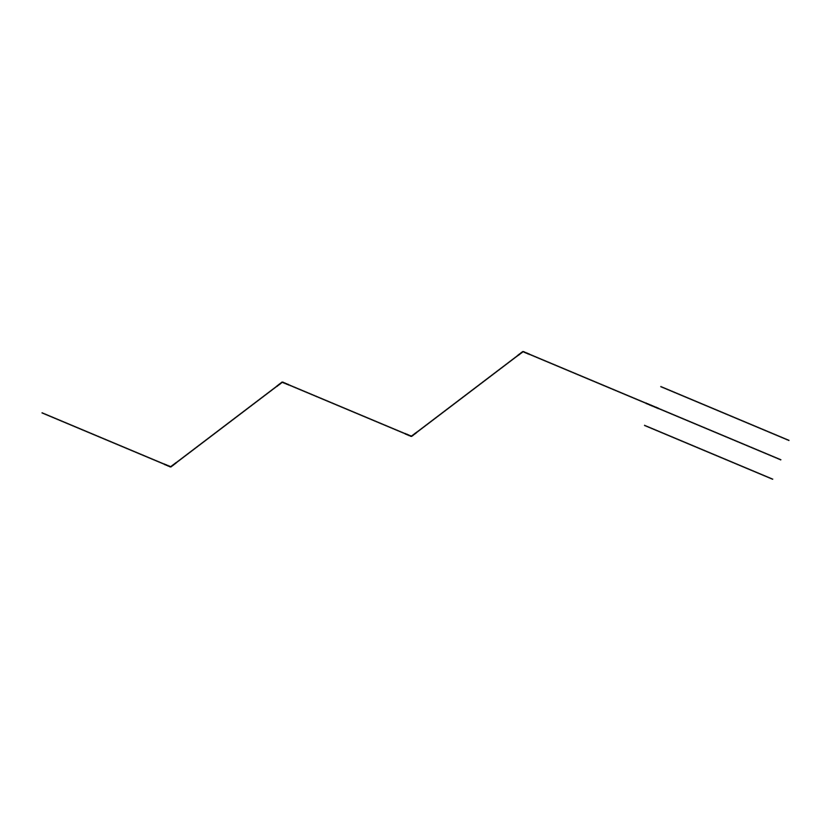 1-Heptyne molecular structure, CAS 628-71-7