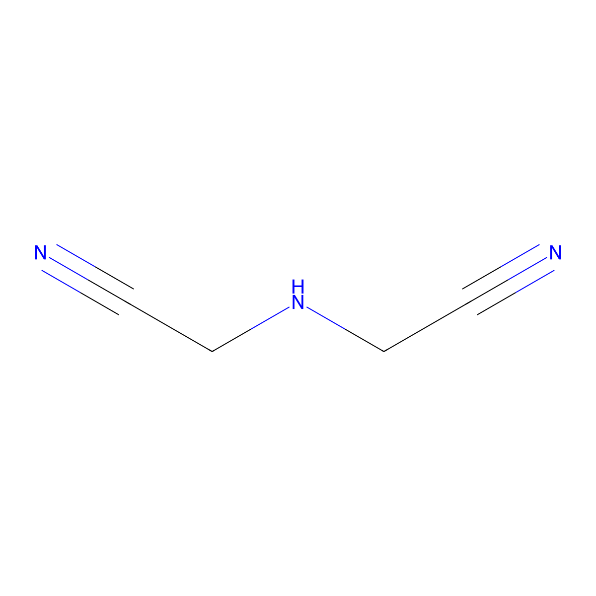 Iminodiacetonitrile molecular structure, CAS 628-87-5