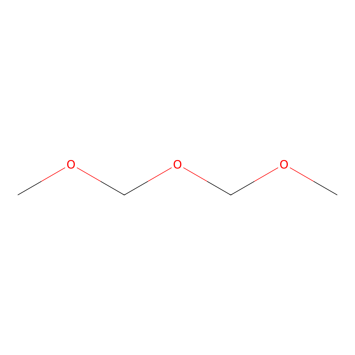 Bis(methoxymethyl)ether molecular structure, CAS 628-90-0