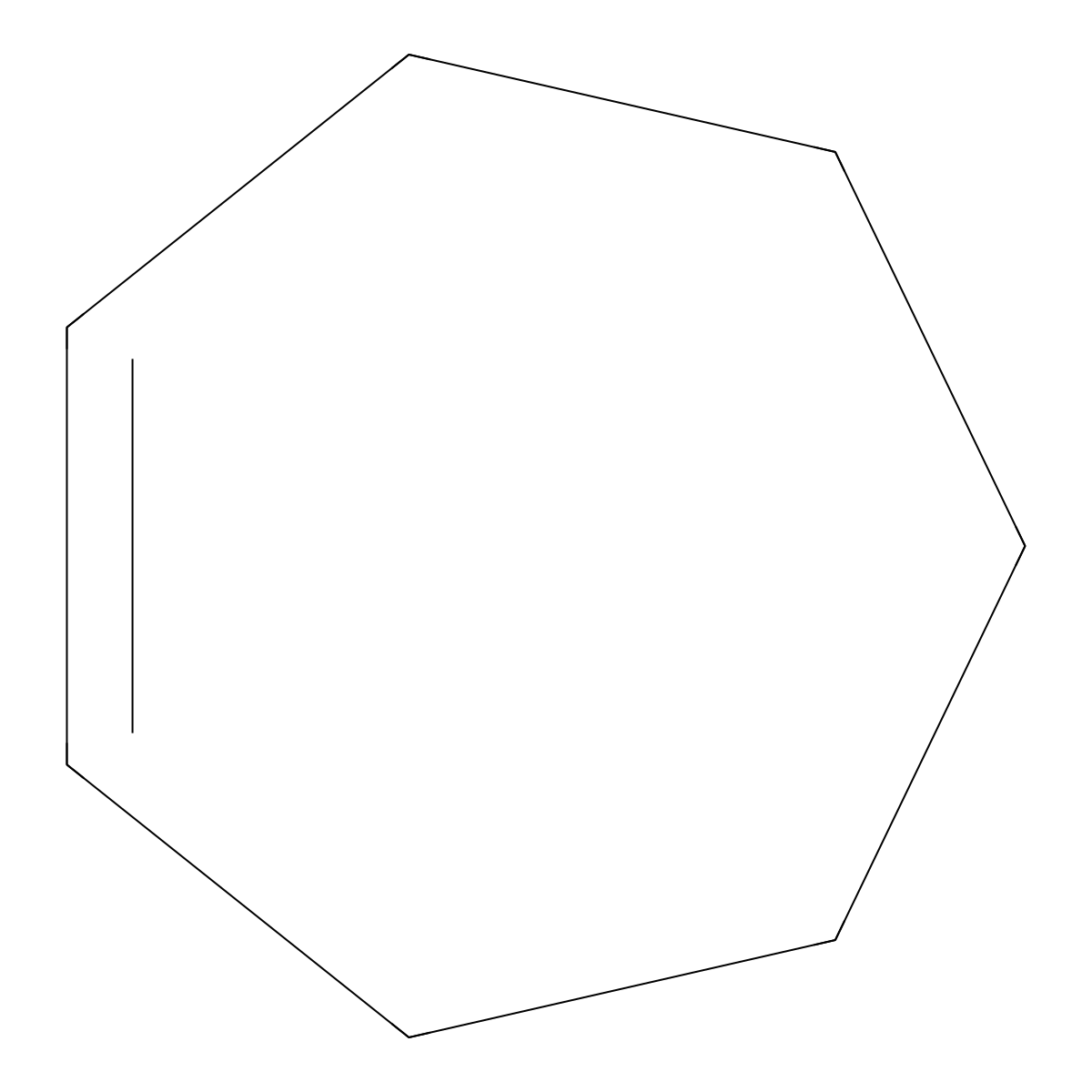 Cycloheptene molecular structure, CAS 628-92-2