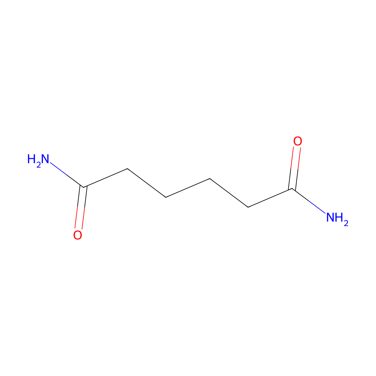 Hexanediamide molecular structure, CAS 628-94-4