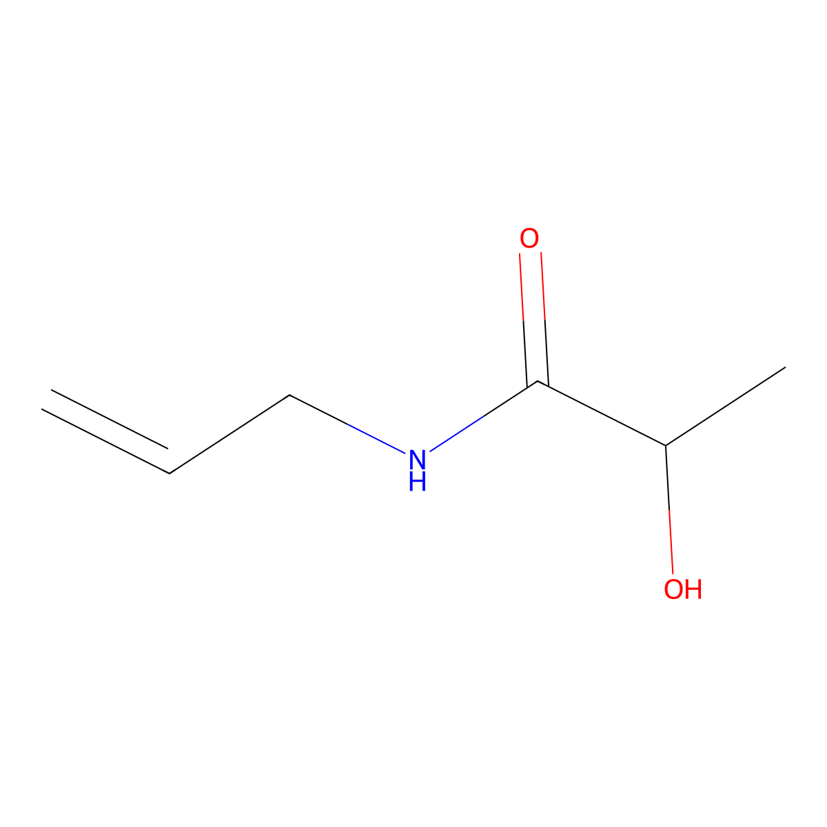 2-hydroxy-N-(prop-2-en-1-yl)propanamide molecular structure, CAS 6280-16-6