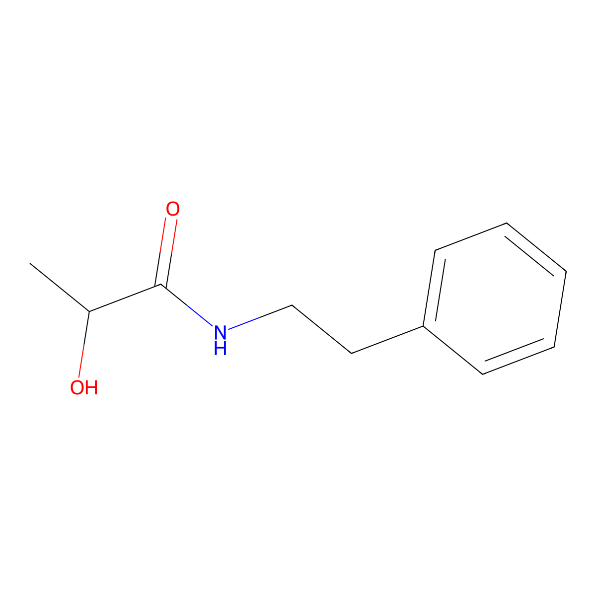 2-Hydroxy-n-(2-phenylethyl)propanamide molecular structure, CAS 6280-21-3