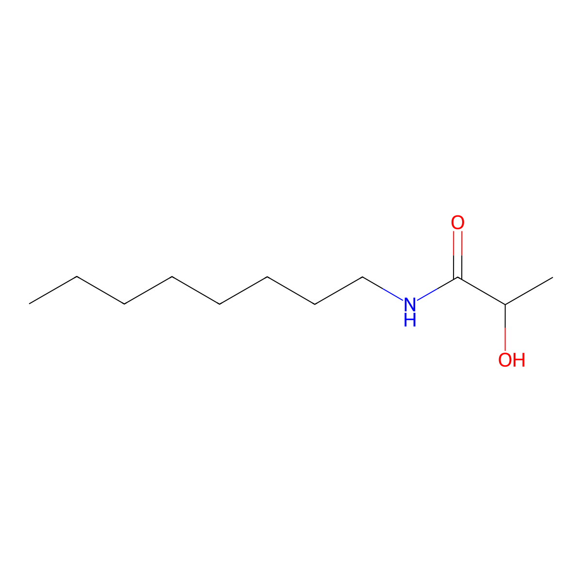 Lactamide, N-octyl- molecular structure, CAS 6280-23-5