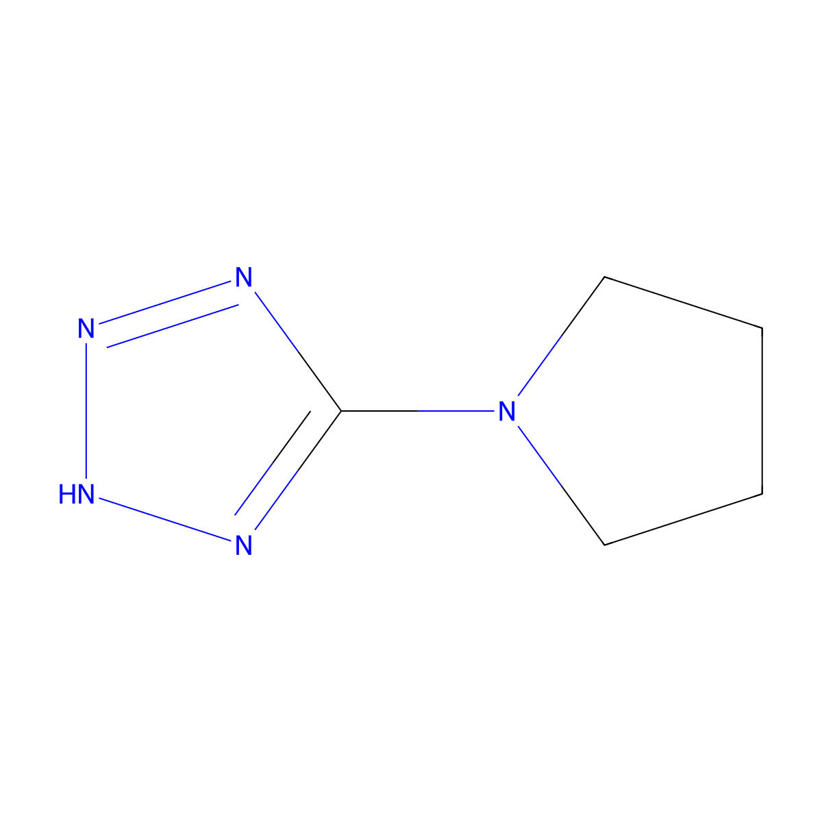 5-Pyrrolidin-1-yl-2h-tetrazole molecular structure, CAS 6280-30-4