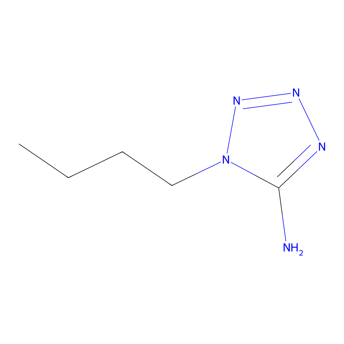 1-Butyl-1H-Tetrazol-5-Amine molecular structure, CAS 6280-31-5