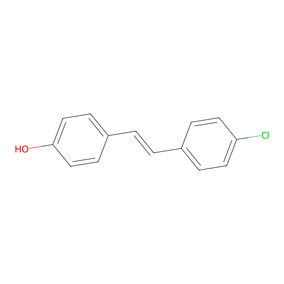 4-Chloro-4'-hydroxystilbene molecular structure, CAS 6280-47-3
