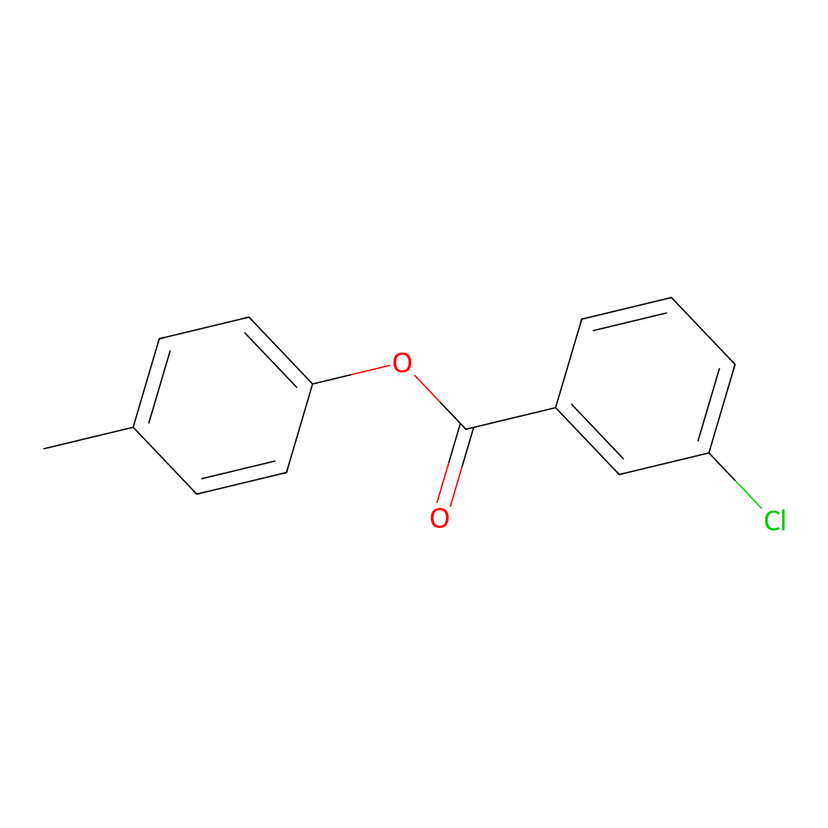 4-Methylphenyl 3-chlorobenzoate molecular structure, CAS 6280-49-5
