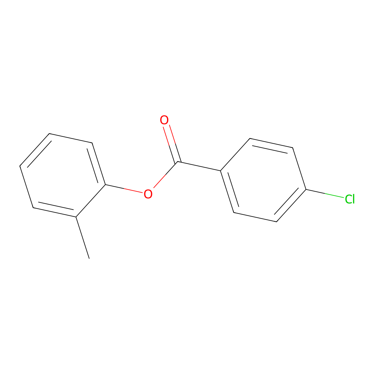 2-Methylphenyl 4-chlorobenzoate molecular structure, CAS 6280-50-8