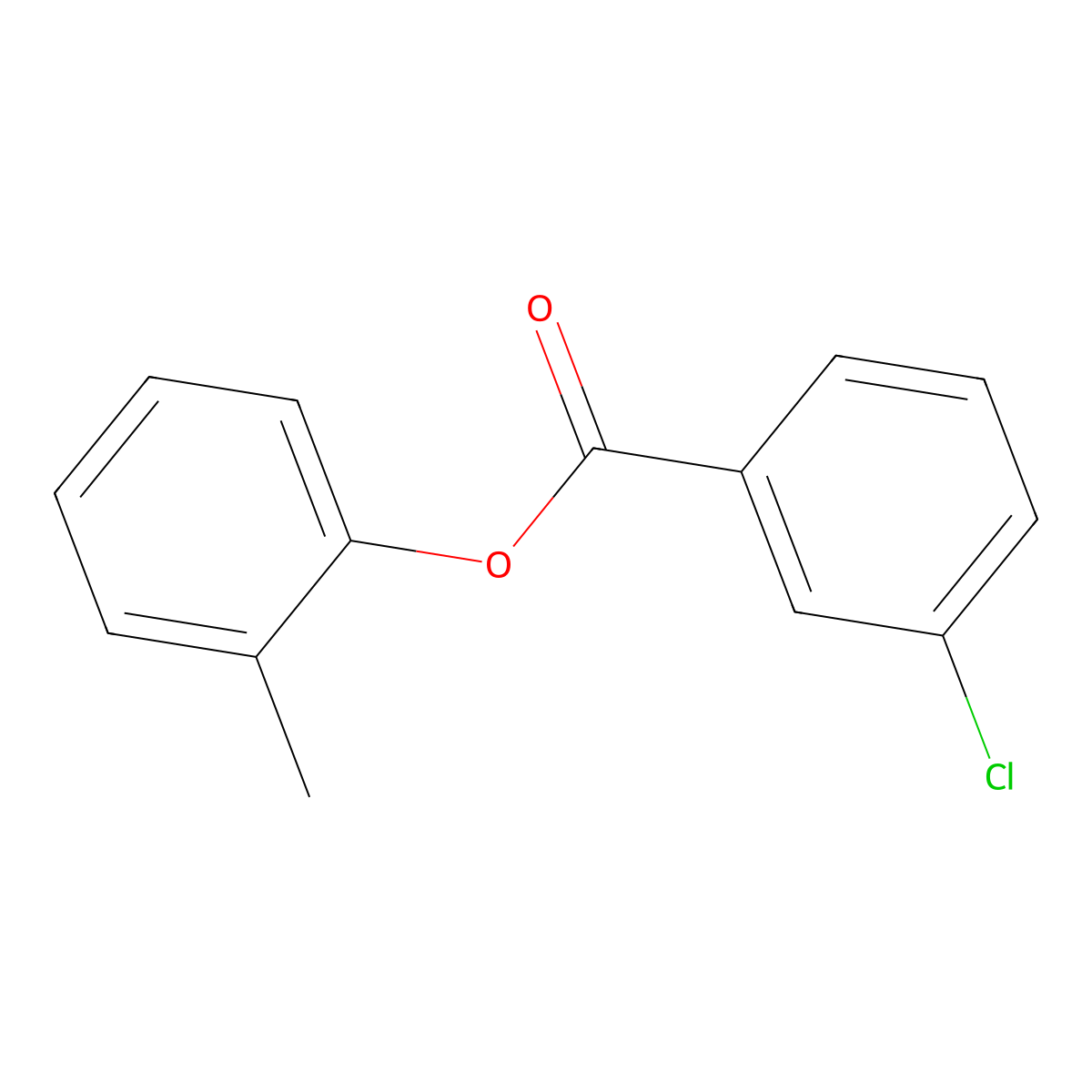 2-Methylphenyl 3-chlorobenzoate molecular structure, CAS 6280-51-9