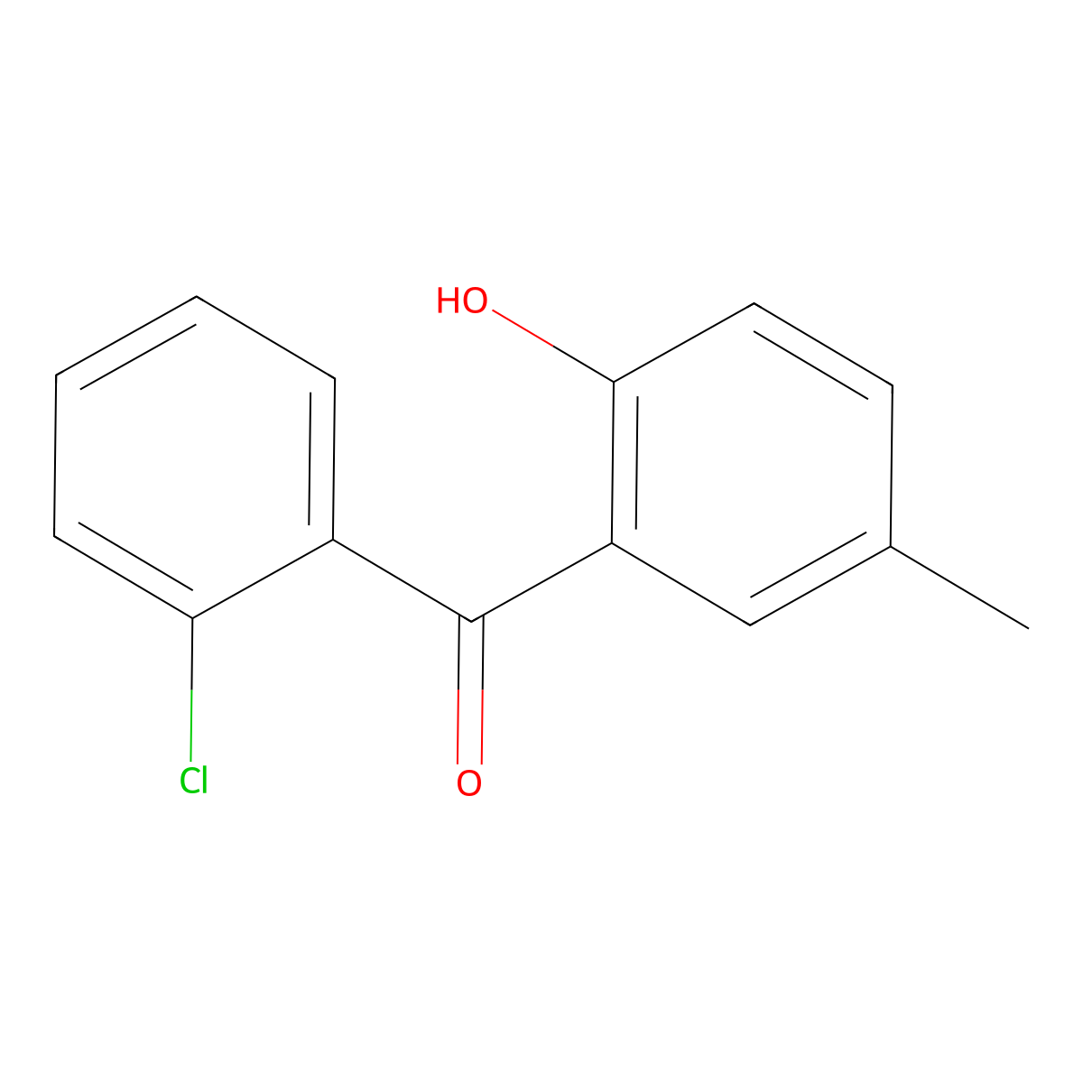 2'-Chloro-2-hydroxy-5-methylbenzophenone molecular structure, CAS 6280-52-0
