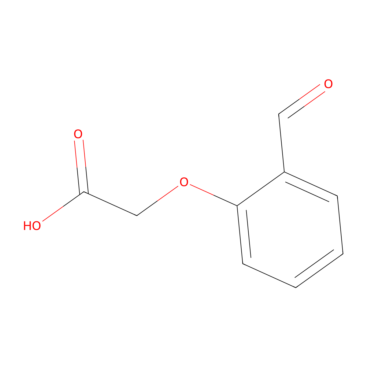 Acetic acid, 2-(2-formylphenoxy)- molecular structure, CAS 6280-80-4