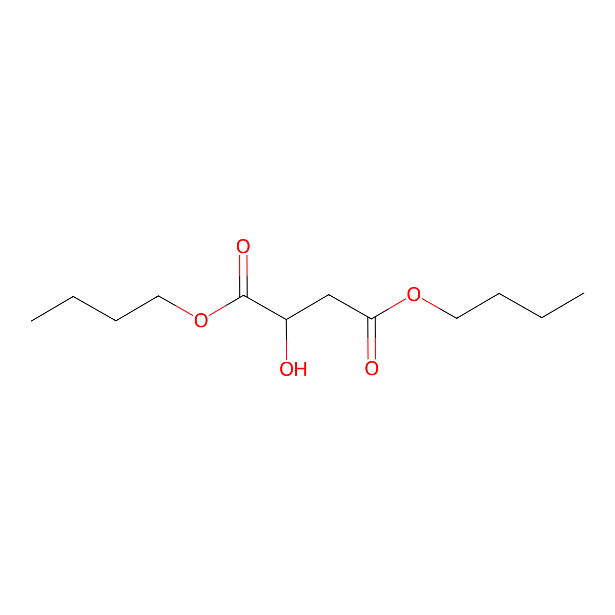 Butanedioic acid, 2-hydroxy-, 1,4-dibutyl ester molecular structure, CAS 6280-99-5