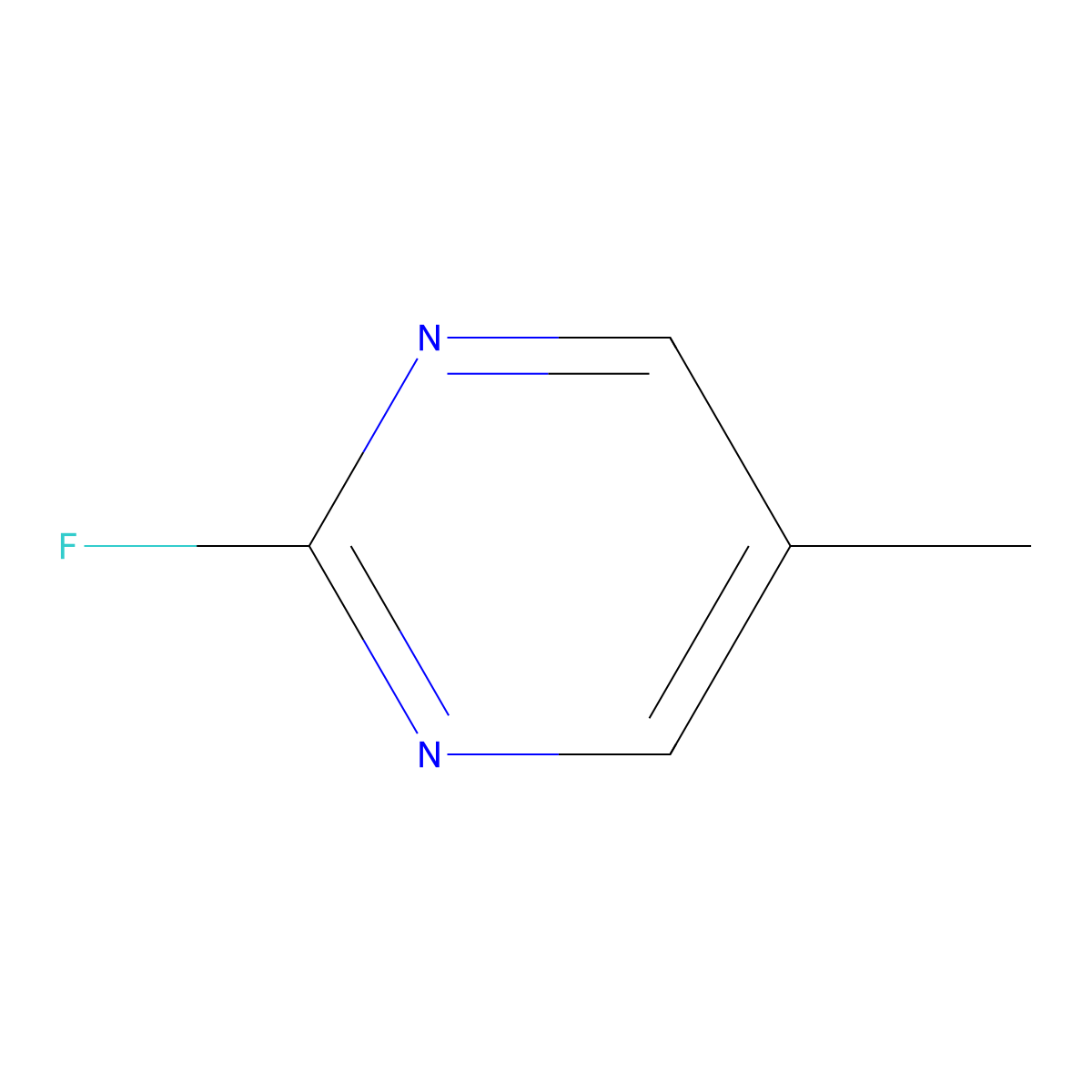2-Fluoro-5-methylpyrimidine molecular structure, CAS 62802-36-2