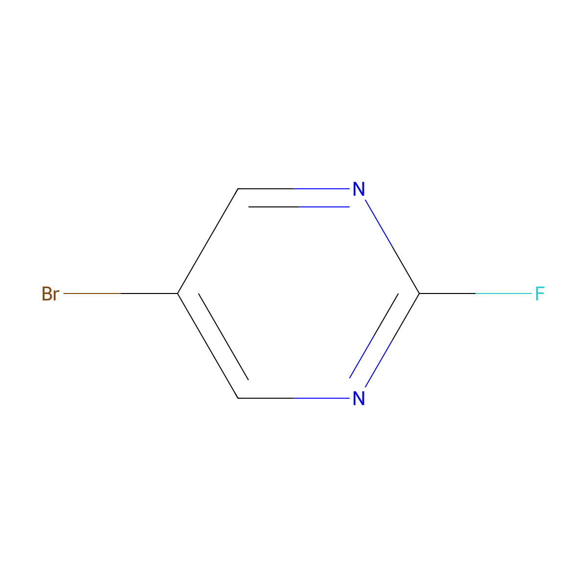 5-Bromo-2-fluoropyrimidine molecular structure, CAS 62802-38-4