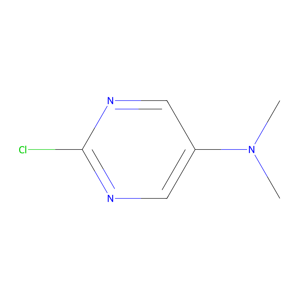 2-Chloro-N,N-dimethyl-5-pyrimidinamine molecular structure, CAS 62802-43-1