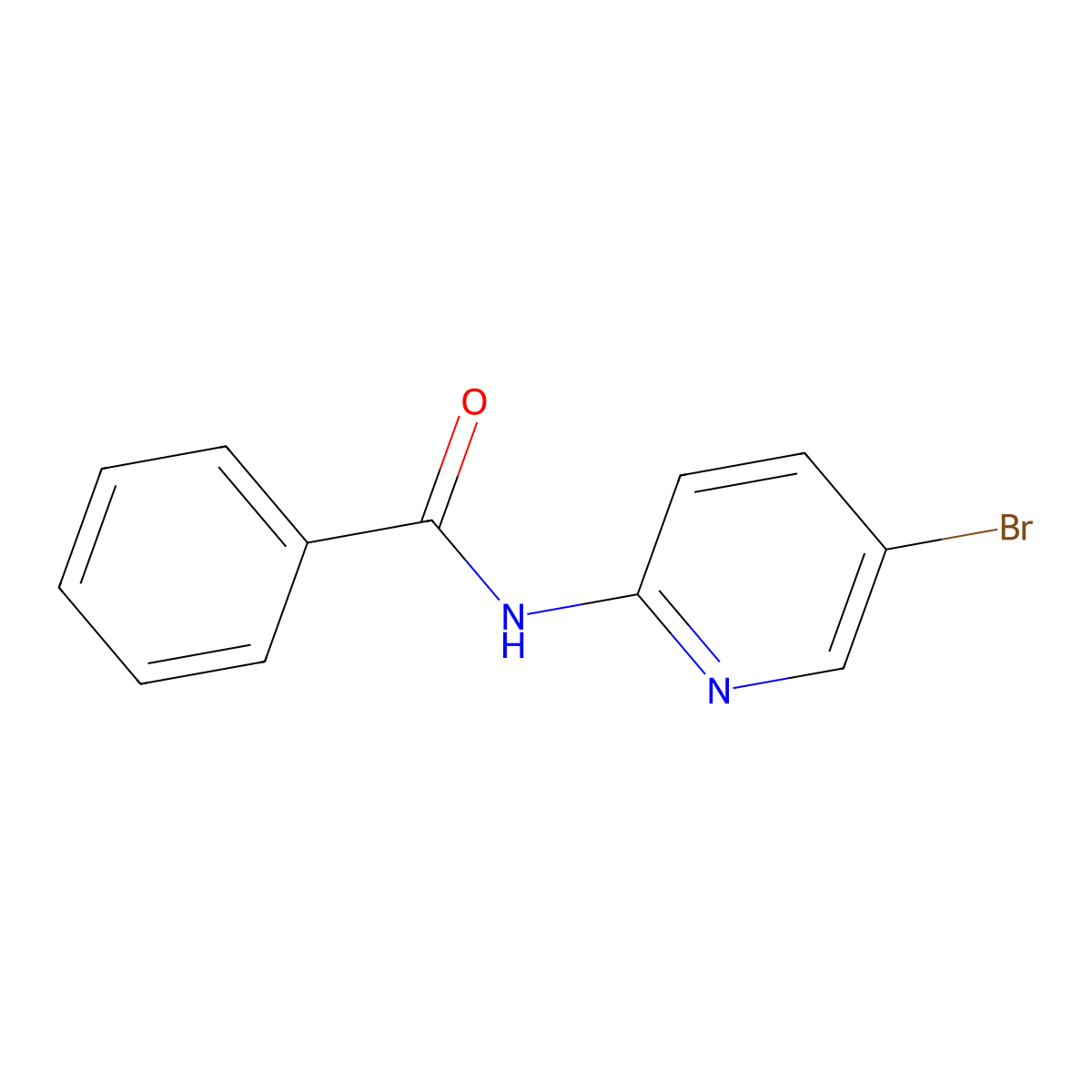 N-(5-bromopyridin-2-yl)benzamide molecular structure, CAS 62802-75-9