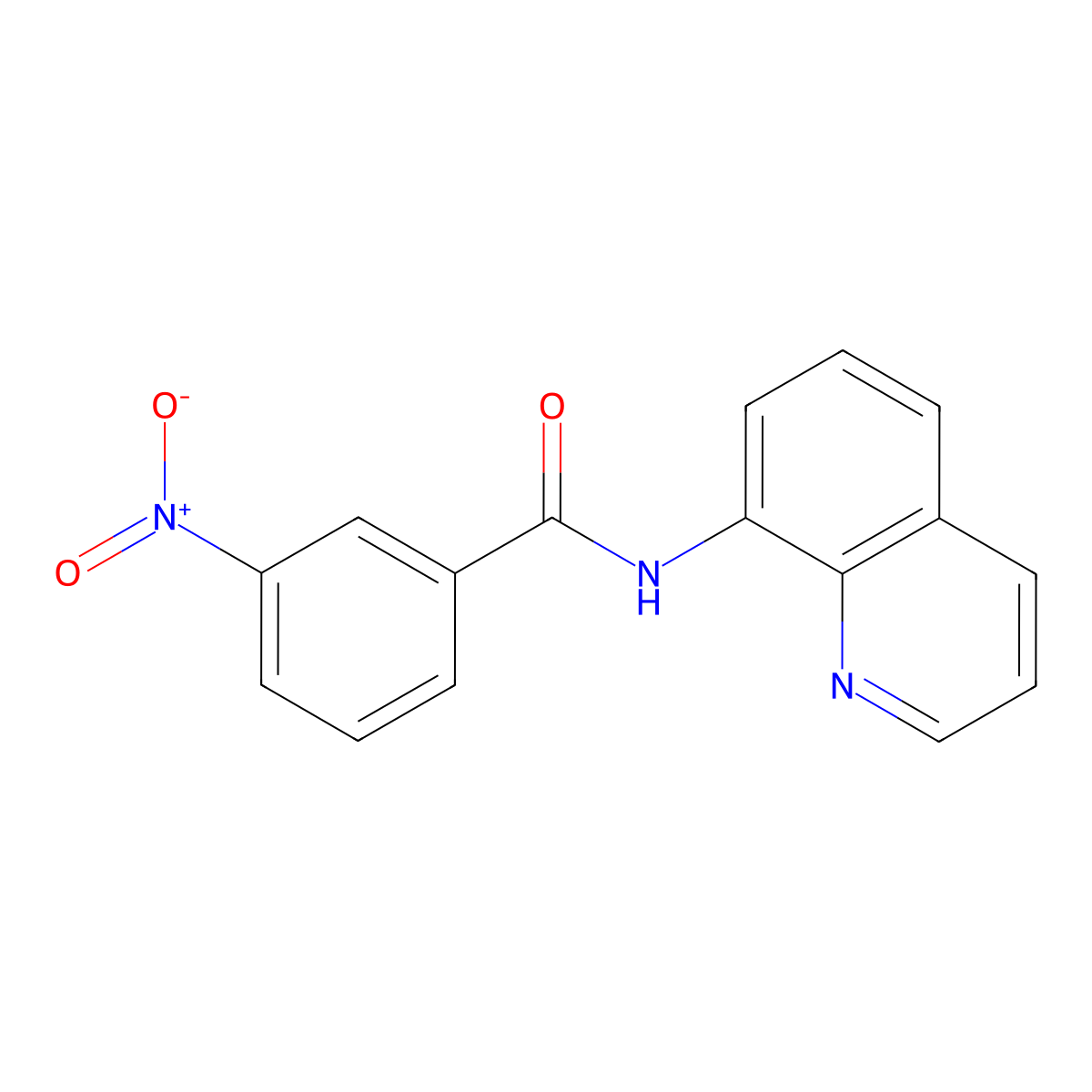 3-nitro-N-(quinolin-8-yl)benzamide molecular structure, CAS 62802-77-1