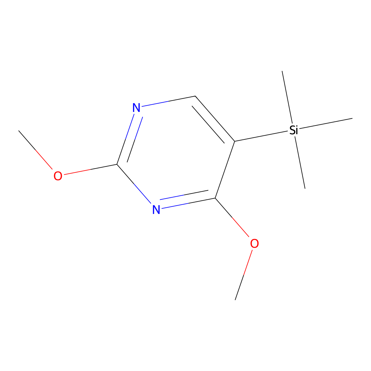 2,4-Dimethoxy-5-(trimethylsilyl)pyrimidine molecular structure, CAS 62803-27-4