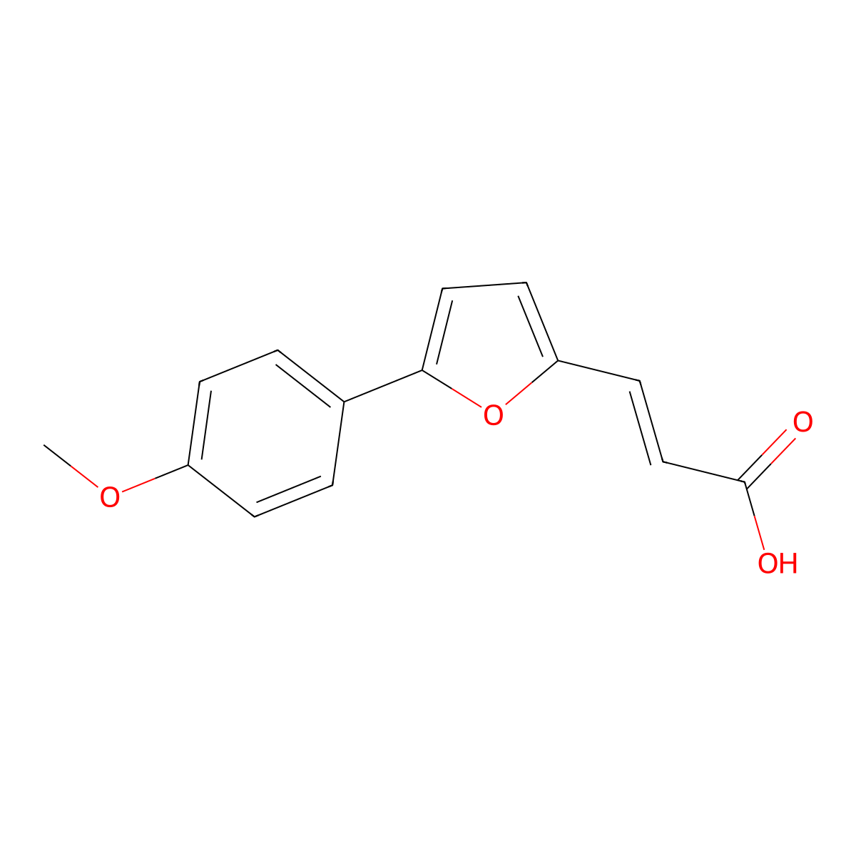 3-(5-(4-Methoxyphenyl)furan-2-yl)acrylic acid molecular structure, CAS 62806-31-9