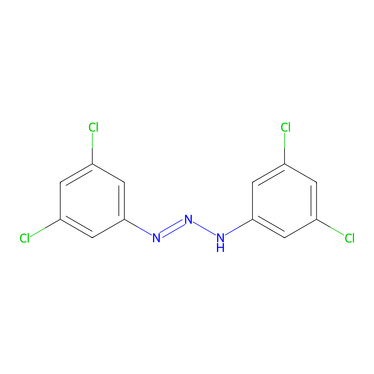 1-Triazene, 1,3-bis(3,5-dichlorophenyl)- molecular structure, CAS 62807-96-9