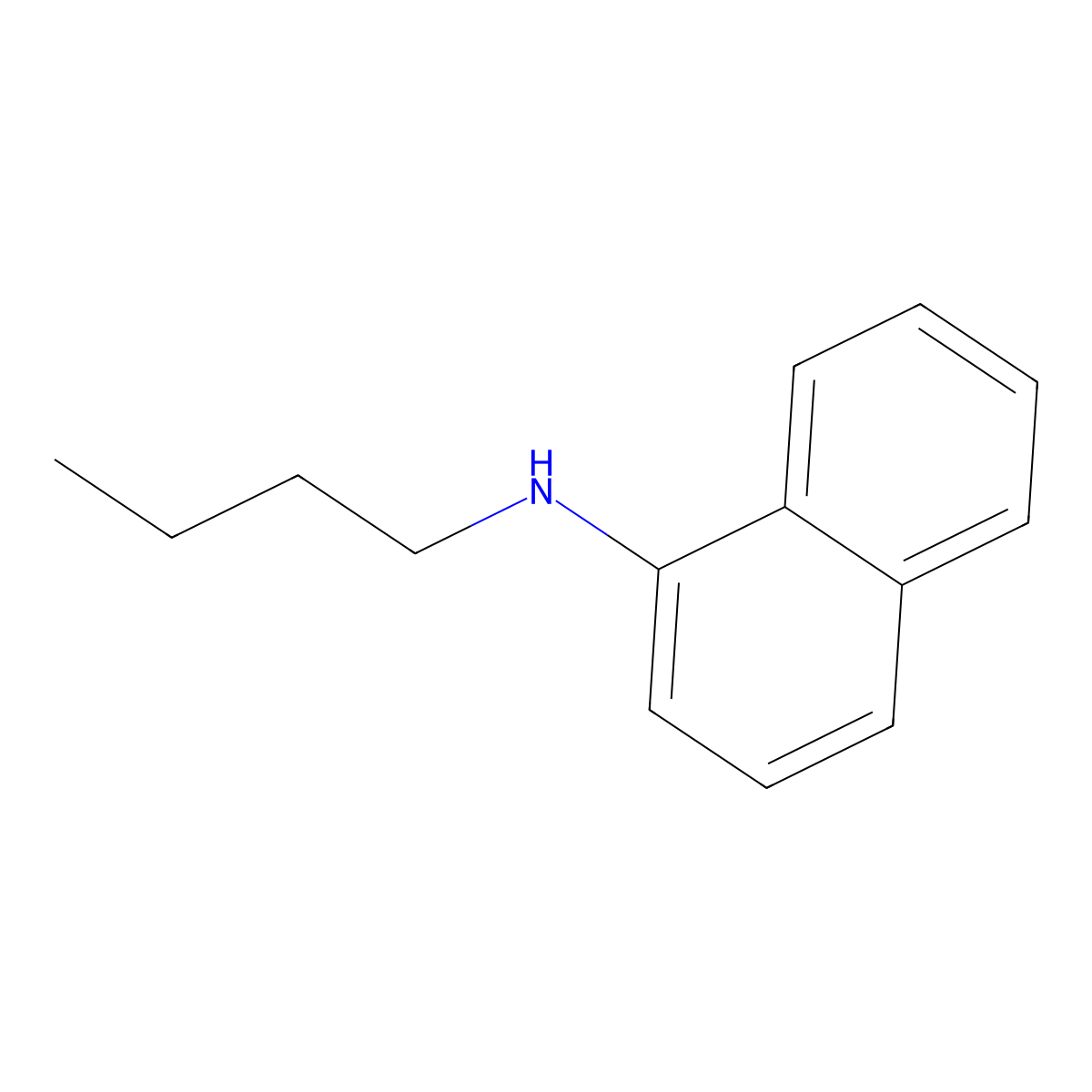 n-Butylnaphthalen-1-amine molecular structure, CAS 6281-00-1