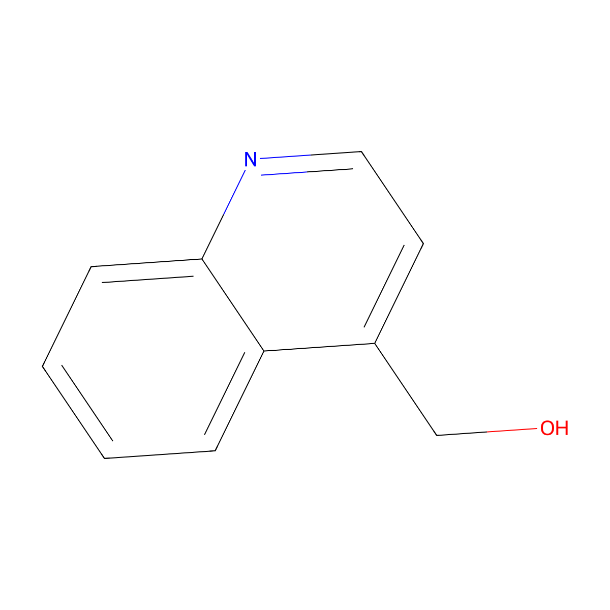 4-(Hydroxymethyl)quinoline molecular structure, CAS 6281-32-9