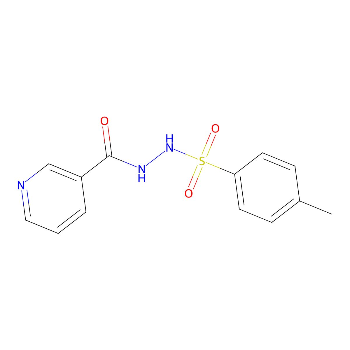 Nicotinic p-tolylsulfonylhydrazide molecular structure, CAS 6281-93-2