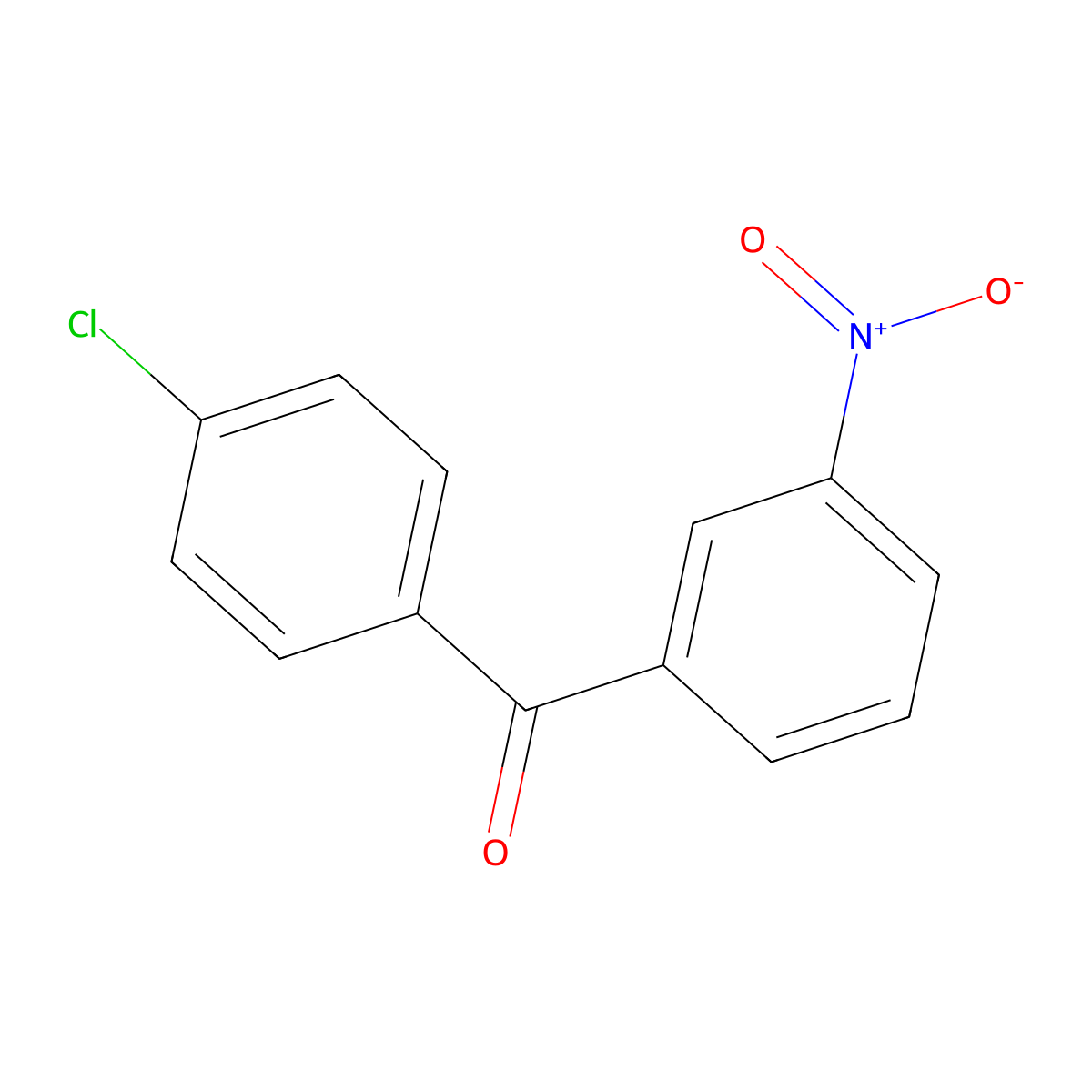 4-Chloro-3'-nitrobenzophenone molecular structure, CAS 62810-38-2