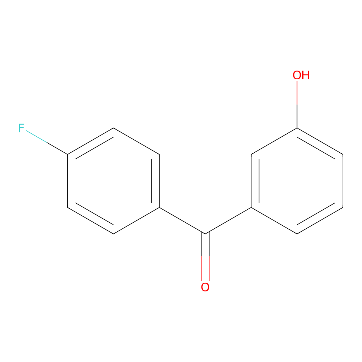 (4-Fluorophenyl)(3-hydroxyphenyl)methanone molecular structure, CAS 62810-47-3