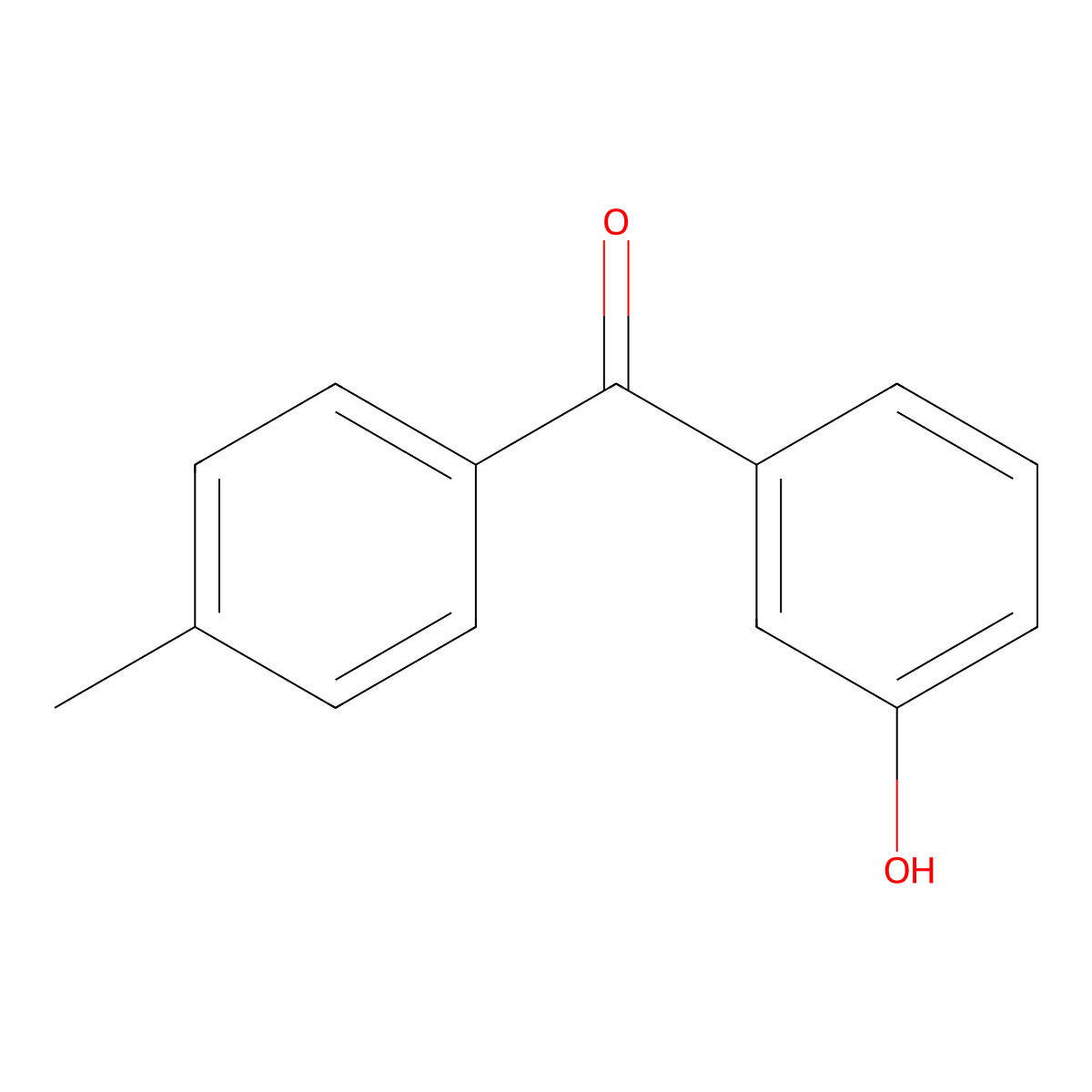 (3-Hydroxyphenyl)(4-methylphenyl)methanone molecular structure, CAS 62810-49-5