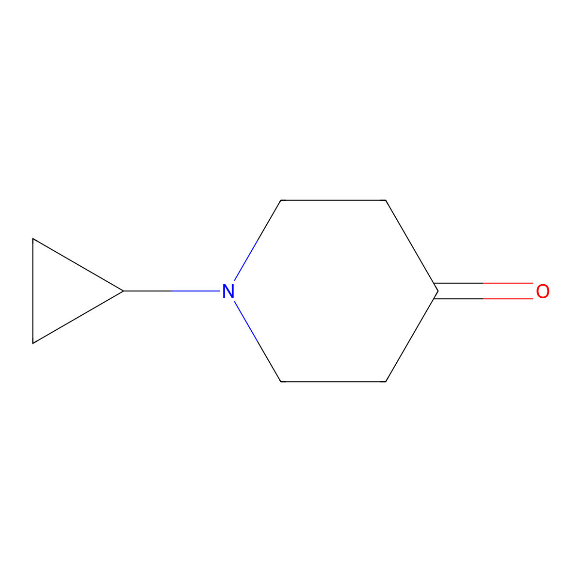 1-Cyclopropylpiperidin-4-one molecular structure, CAS 62813-01-8