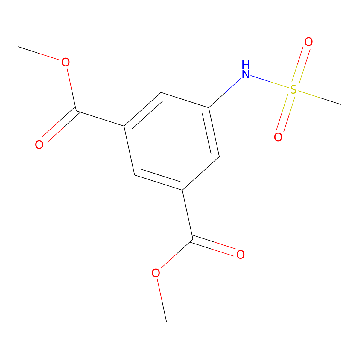 Dimethyl 5-(methylsulfonamido)isophthalate molecular structure, CAS 62814-45-3
